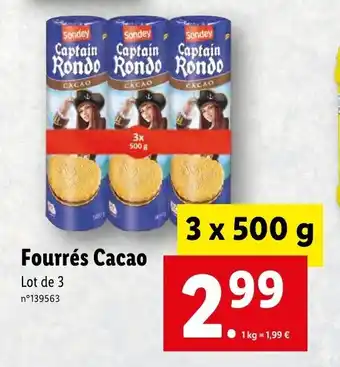 Lidl Fourrés cacao offre