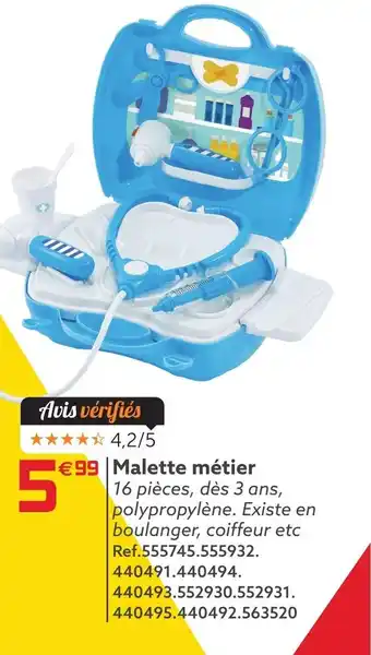 Gifi Malette Métier offre