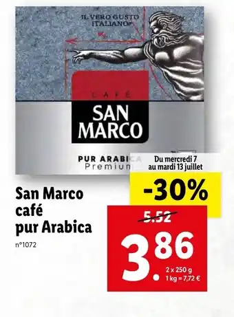 Lidl San marco café pur arabica offre