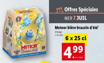 Lidl Meteor bière brassin d'été offre