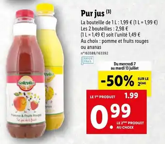 Lidl Pur jus offre