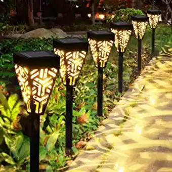 Amazon 6 pièces lampes solaires jardin golwof éclairage solaire extérieur étanche lumière solaire extérieure à led éclairage sola... offre