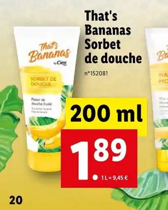 Lidl That's bananas sorbet de douche offre