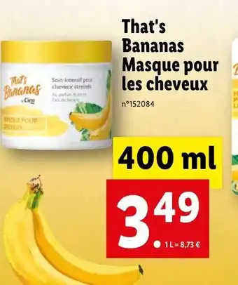 Lidl That's bananas masque pour les cheveux offre