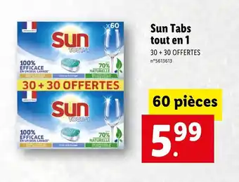 Lidl Sun tabs tout en 1 offre