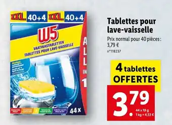 Lidl Tablettes pour lave-vaisselle offre