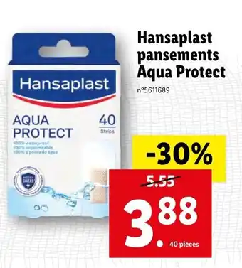 Lidl Hansaplast pansements aqua protect offre