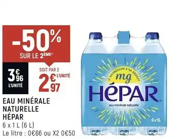 Petit Casino Eau Minerale Naturelle Hepar offre