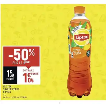 Petit Casino Ice Tea Saveur Peche Lipton offre