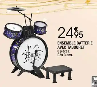 Cora x Carrefour Ensemble Batterie Avec Tabouret offre