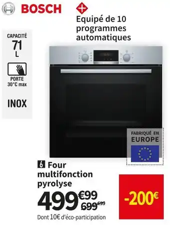 Conforama Bosch four multifonction pyrolyse hba173br1 offre