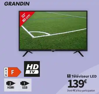 Conforama Grandin téléviseur led offre