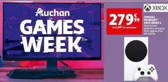 Auchan Console microsoft xbox séries s offre