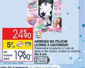 Cora x Carrefour Airbrush Ma Peluche Licorne à Customiser offre