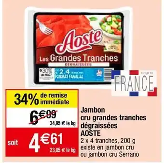Migros Jambon aoste offre