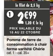 Migros Pommes de terre offre