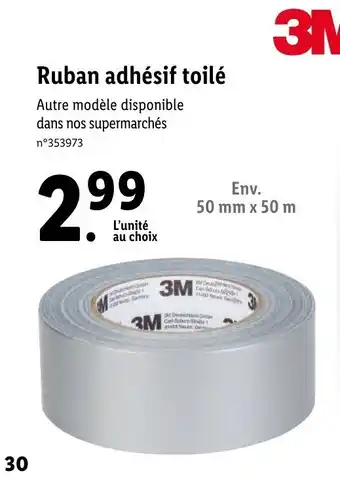 Lidl Ruban adhésif toile offre