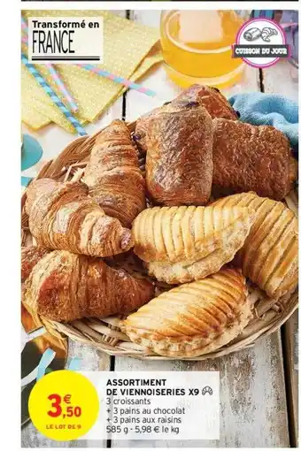 Intermarché Contact Assortiment de viennoiseries x9 offre