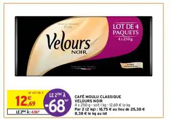 Intermarché Contact Café moulu classique velours noir offre