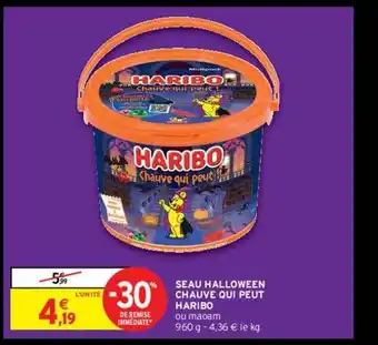 Intermarché Contact Seau halloween chauve qui peut haribo offre