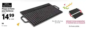 Lidl Plaque en fonte pour barbecue offre