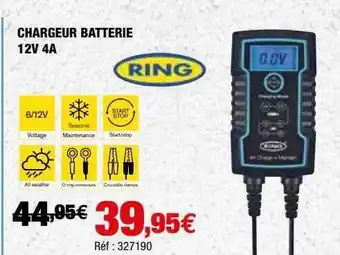 Chargeur batterie 12v 4a ring