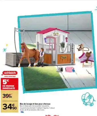 Carrefour Market Box de lavage et box pour chevaux schleich offre