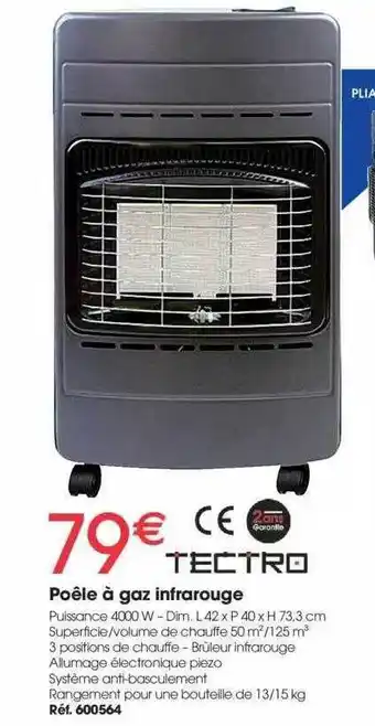 Brico Pro Poêle à gaz infrarouge tectro offre