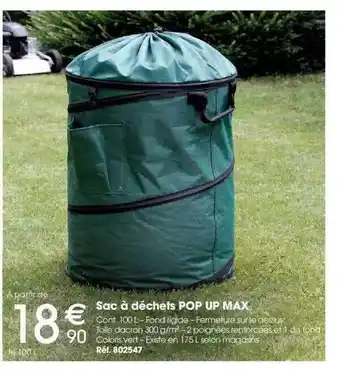 Brico Pro Sac à déchets pop up max offre