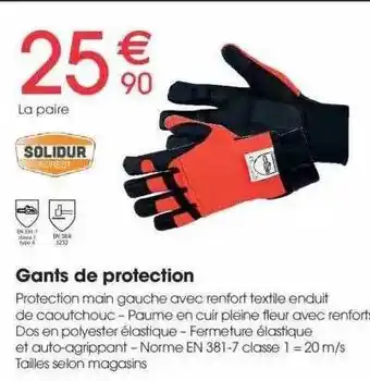 Gants de protection solidur