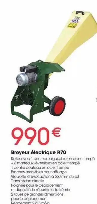 Brico Pro Broyeur électrique r70 offre