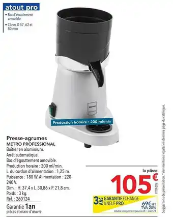 METRO Presse-agrumes metro professional offre