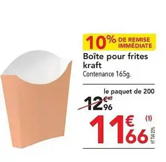 METRO Boîte pour frites kraft offre