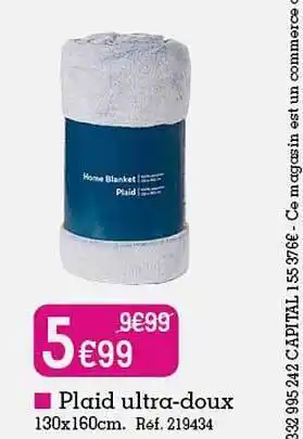 Kandy Plaid ultra-doux offre