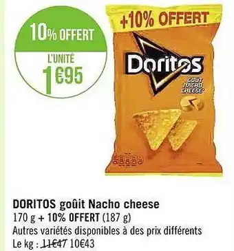Doritos goût nacho cheese