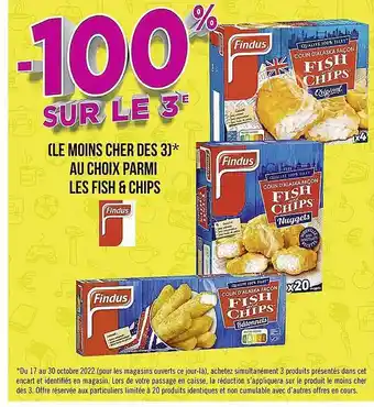 Casino Supermarchés Les fish & chips findus offre