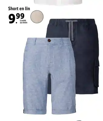 Lidl Short en lin offre