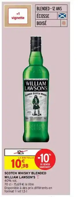Intermarché Contact Scotch whisky blended william lawson's offre