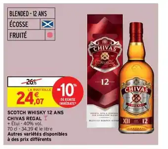 Intermarché Contact Scotch whisky 12 ans chivas regal offre