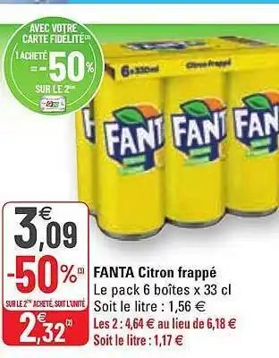 G20 Fanta citron frappé offre