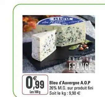 G20 Bleu d'auvergne a.o.p. offre
