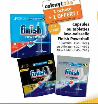 Colruyt Capsules ou tablettes lave-vaisselle finish powerball offre