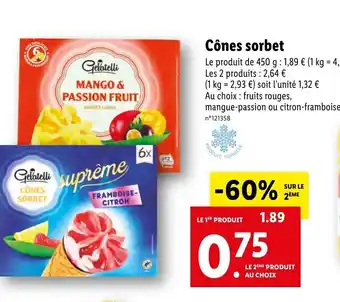 Lidl Cones sorbet offre
