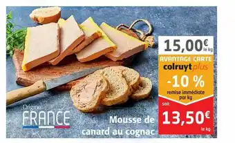 Colruyt Mousse de canard au cognac offre