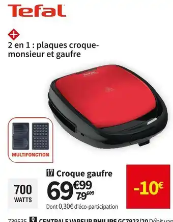 Conforama Tefal croque gaufre sw341512 offre