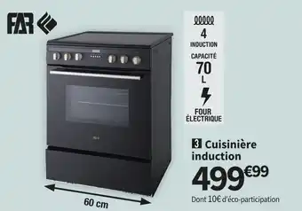 Conforama Far cuisinière induction ci606021bk offre