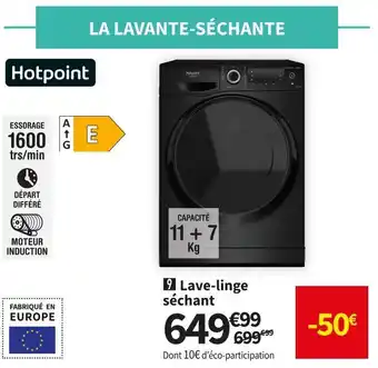 Conforama Hotpoint lave-linge séchant ndd11725bda eu offre