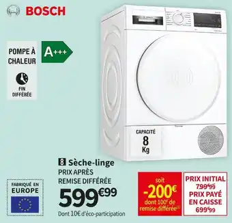 Conforama Bosch seche-linge wqg233d0fr offre