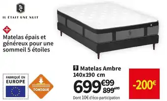 Conforama Matelas ressorts ensachés ambre offre