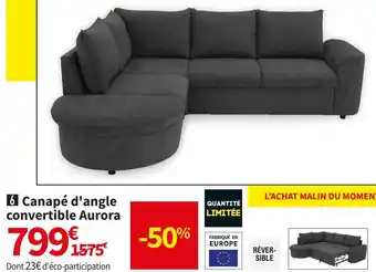 Conforama Canape d'angle convertible aurora offre